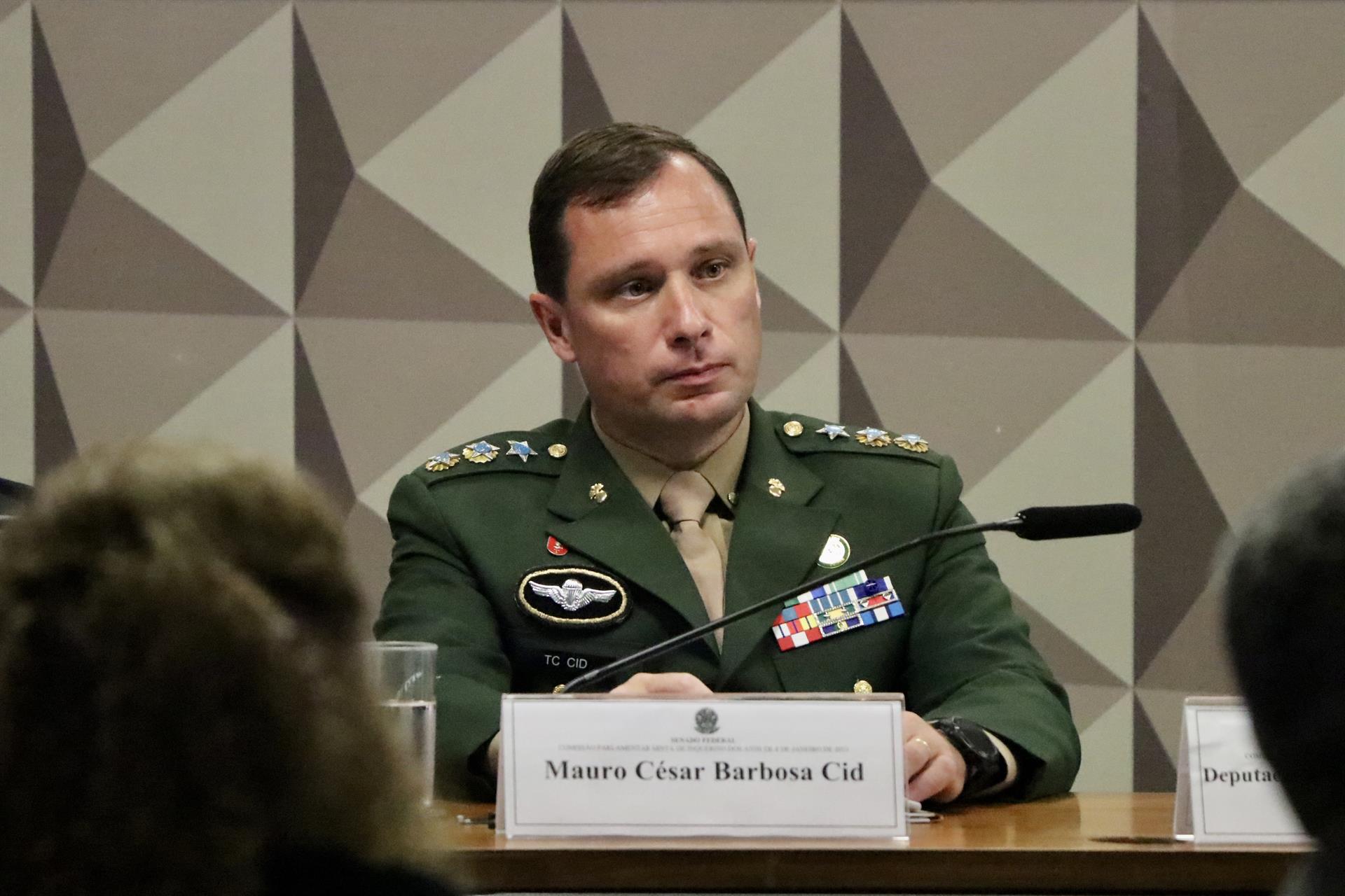 Imagen de archivo del coronel brasileño Mauro Cid, antiguo asesor del expresidente Jair Bolsonaro.