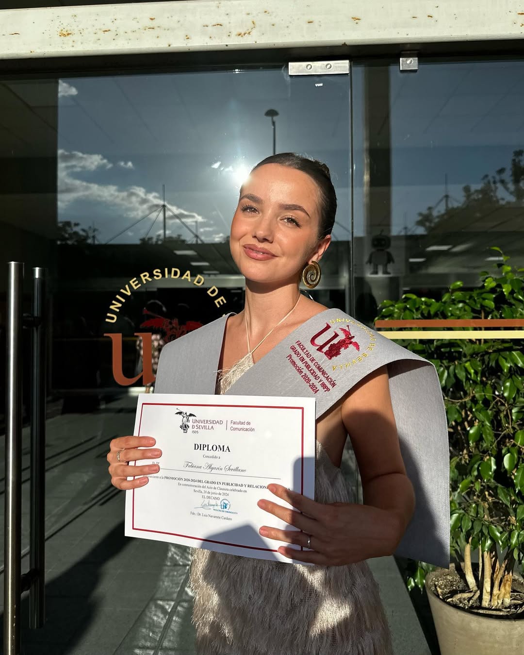 Fabiana Sevillano en su graduación.