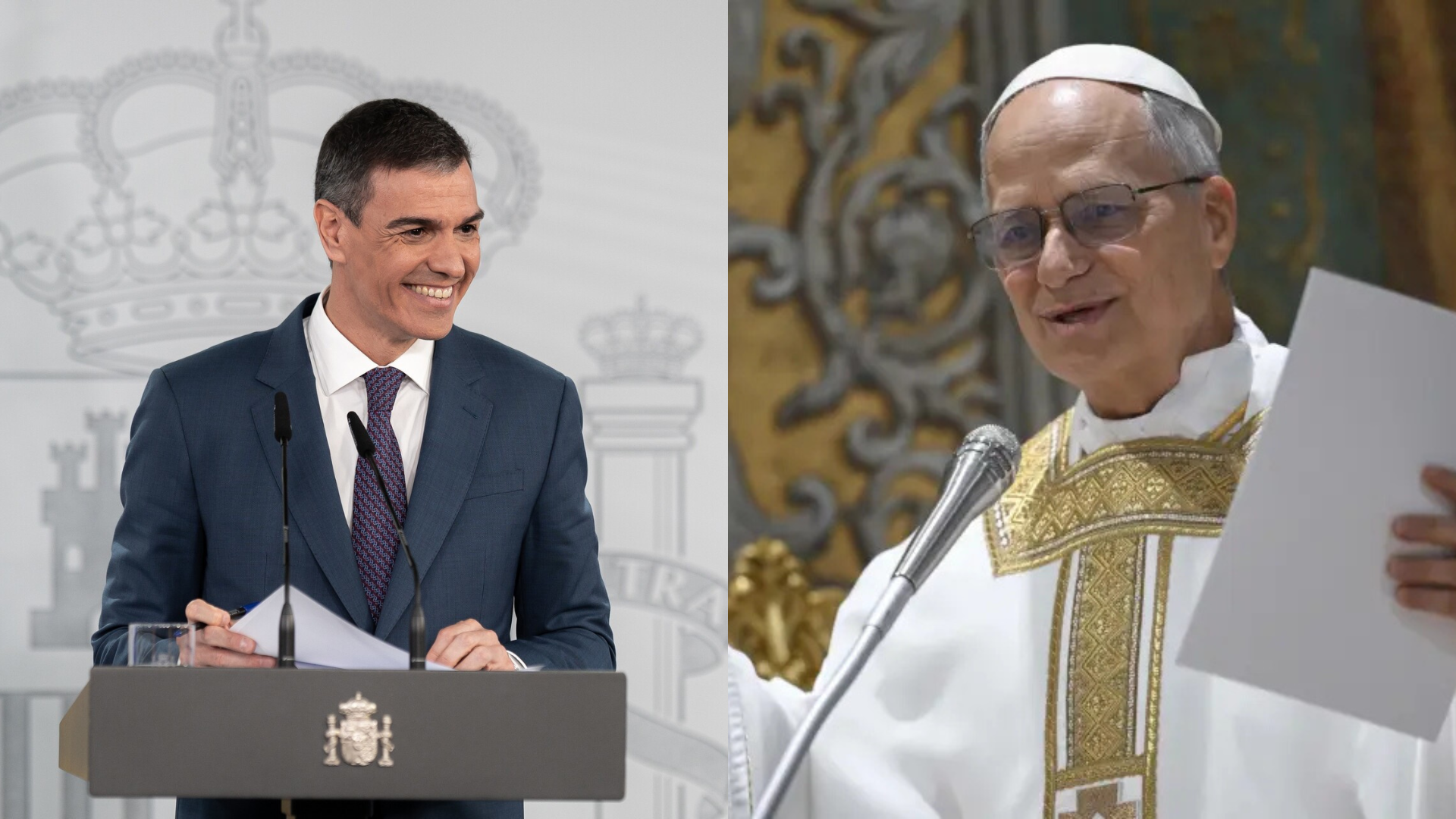 Pedro Sánchez conversa con el papa león xiv por primara vez