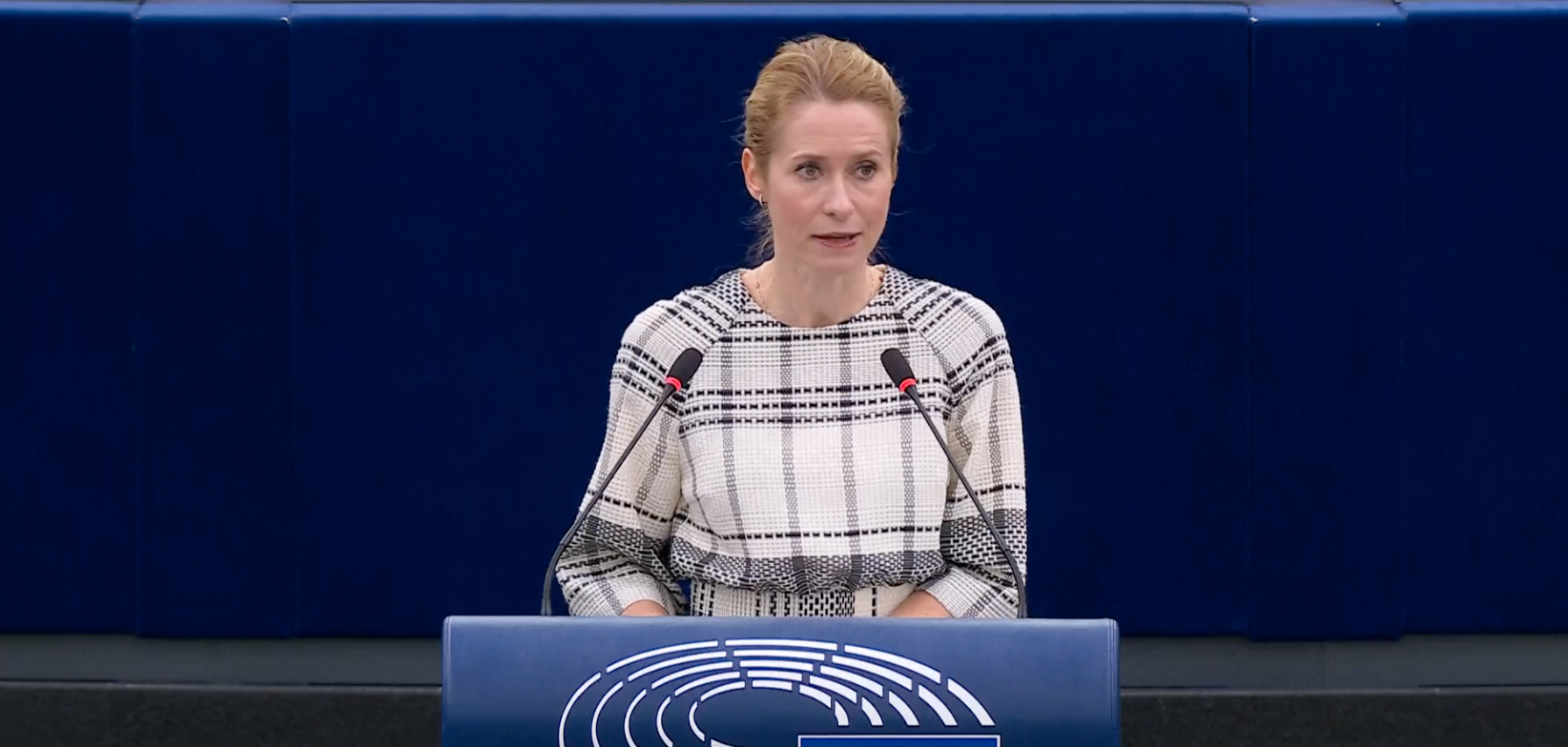 Kaja Kallas, en Estrasburgo.