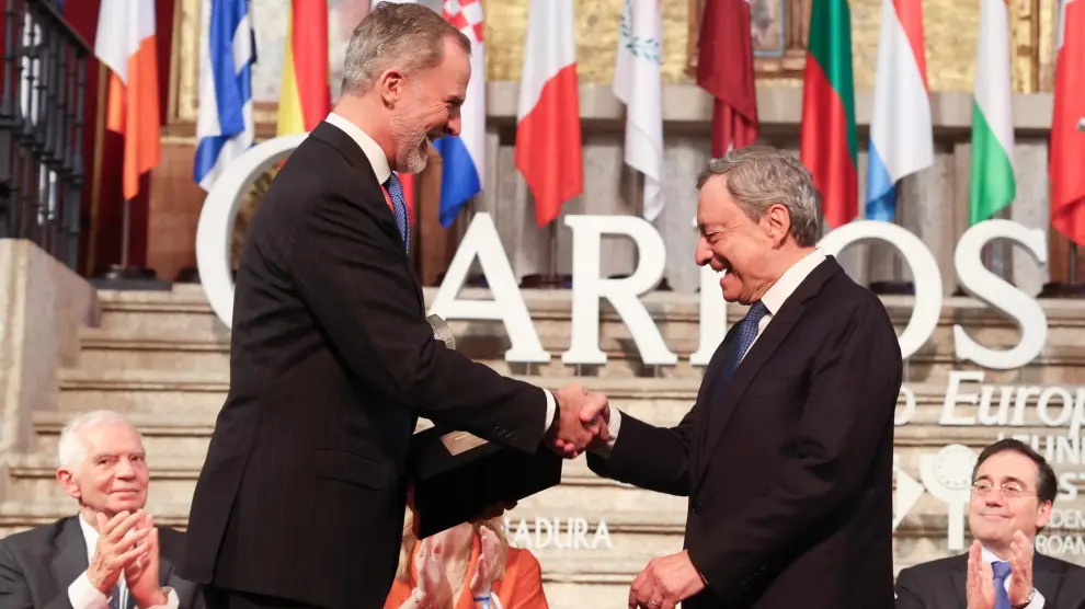 Presidente do Banco Central Europeu (2011-2019) e da República da Itália (2021-2022), Presidente do Conselho de Ministros, Mario Dagi, concedeu o Prêmio Princess pelo Prêmio Asturias pela Cooperação Internacional 2025.