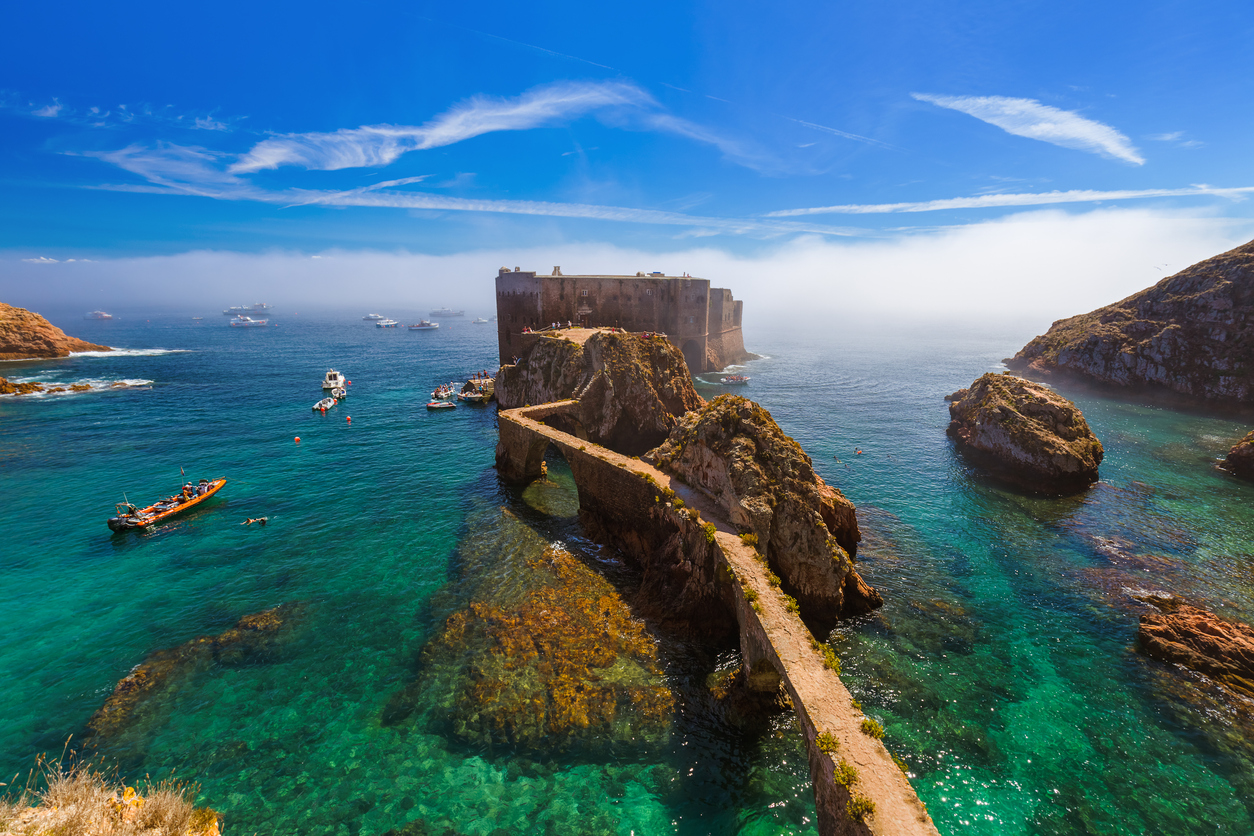 Foto das Ilhas Berlengas em Portugal.