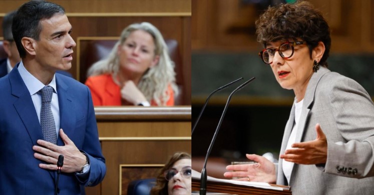 Pedro Sánchez y Maribel Vaquero.