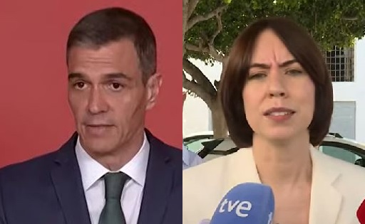 Combo de fotos de Pedro Sánchez y Diana Morant.