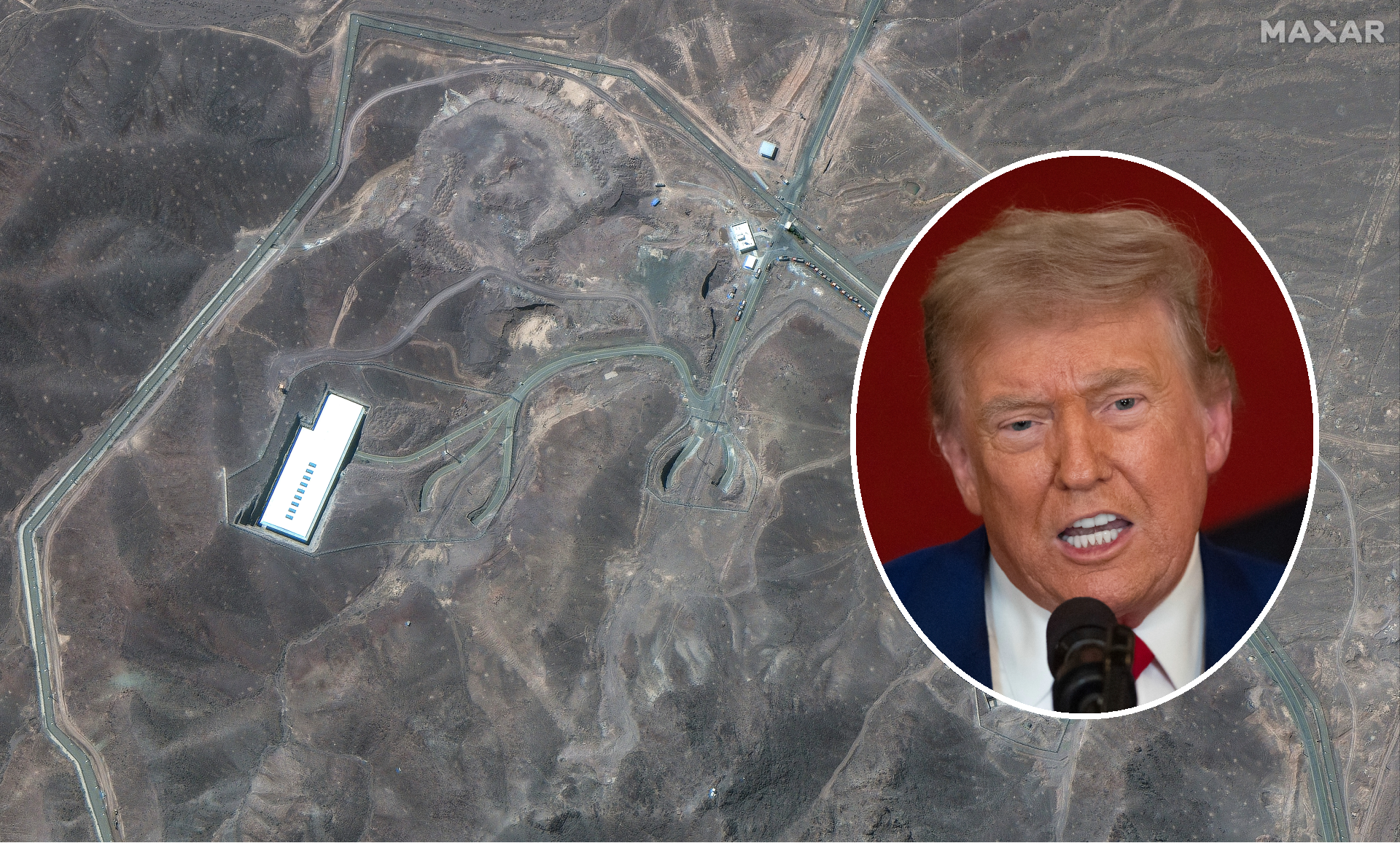 Imagen de una de las instalaciones nucleares de Irán atacadas por EEUU.