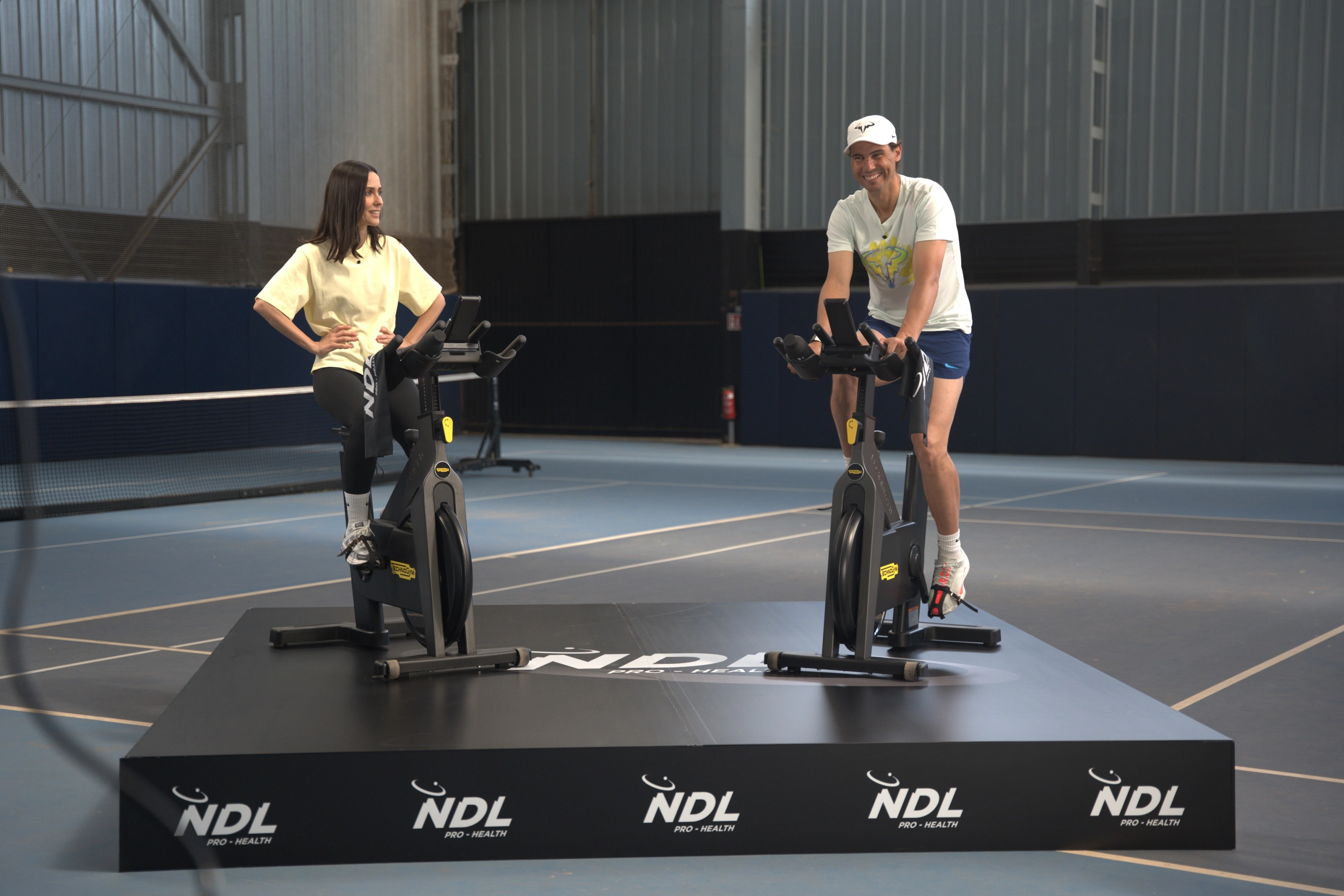 Nadal en una entrevista junto a Alba Lago