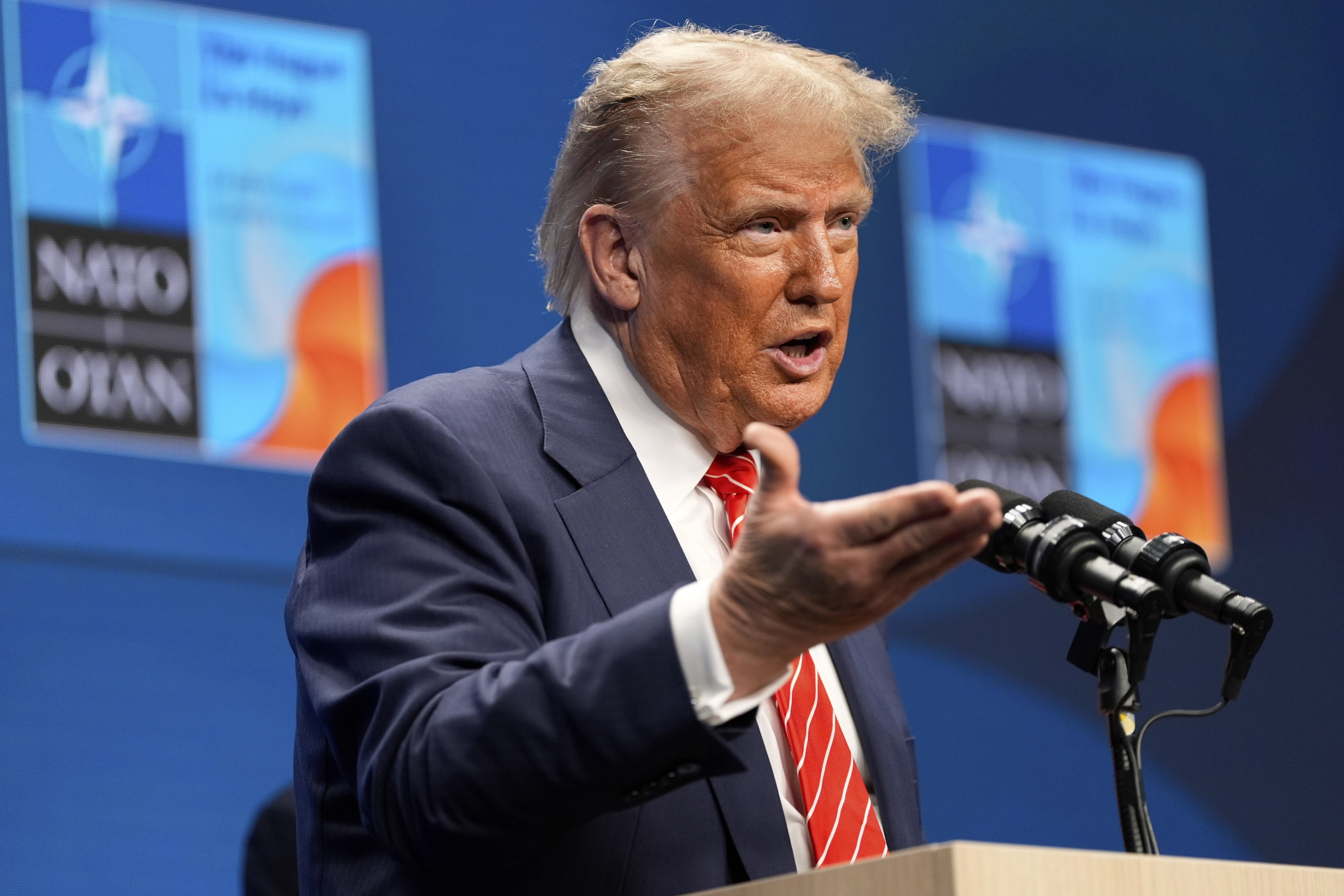 El presidente de EEUU, Donald Trump, en la cumbre de la OTAN.