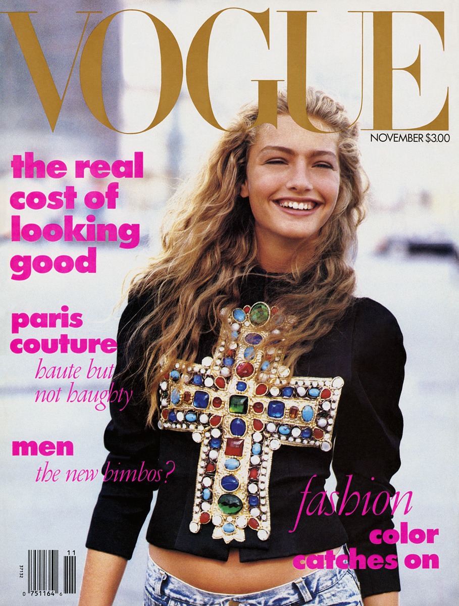 La portada de Vogue en noviembre de 1988 con la modelo Michaela Bercu.