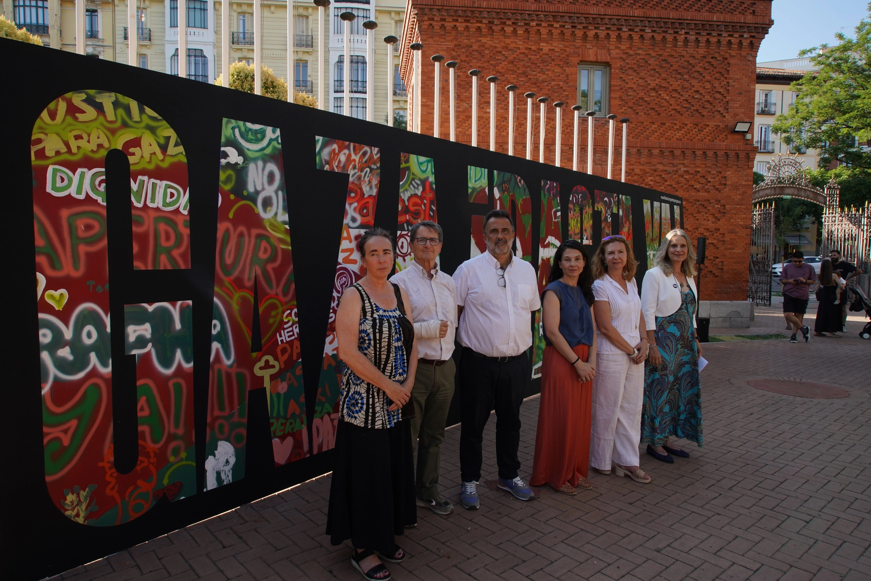 Representantes de Unicef, UNRWA, Oxfam Intermón, Médicos Sin Fronteras, Save the Children y Movimiento por la Paz.