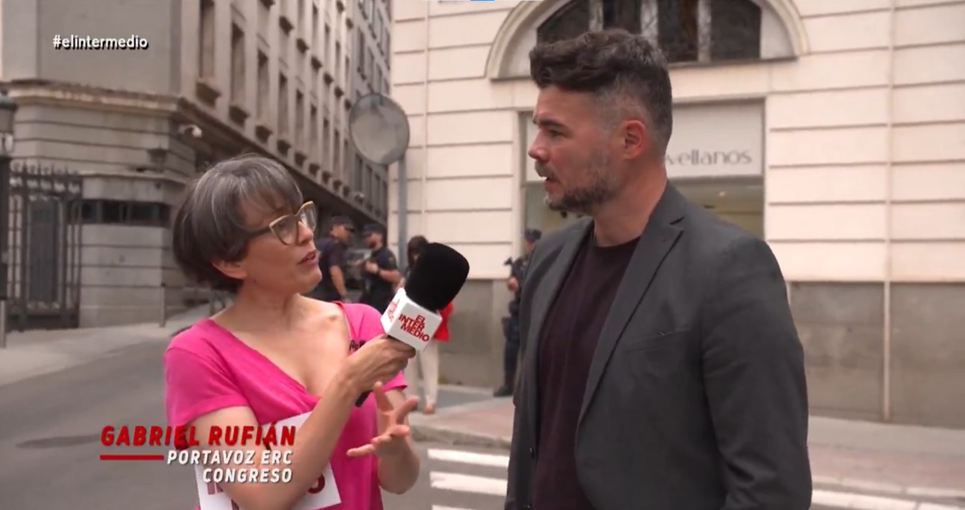 Thais Villas y Gabriel Rufián, en 'El Intermedio'.