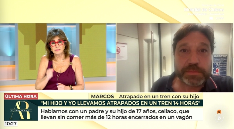Uno de los afectados por el caos ferroviario habla con 'El programa de Ana Rosa'.
