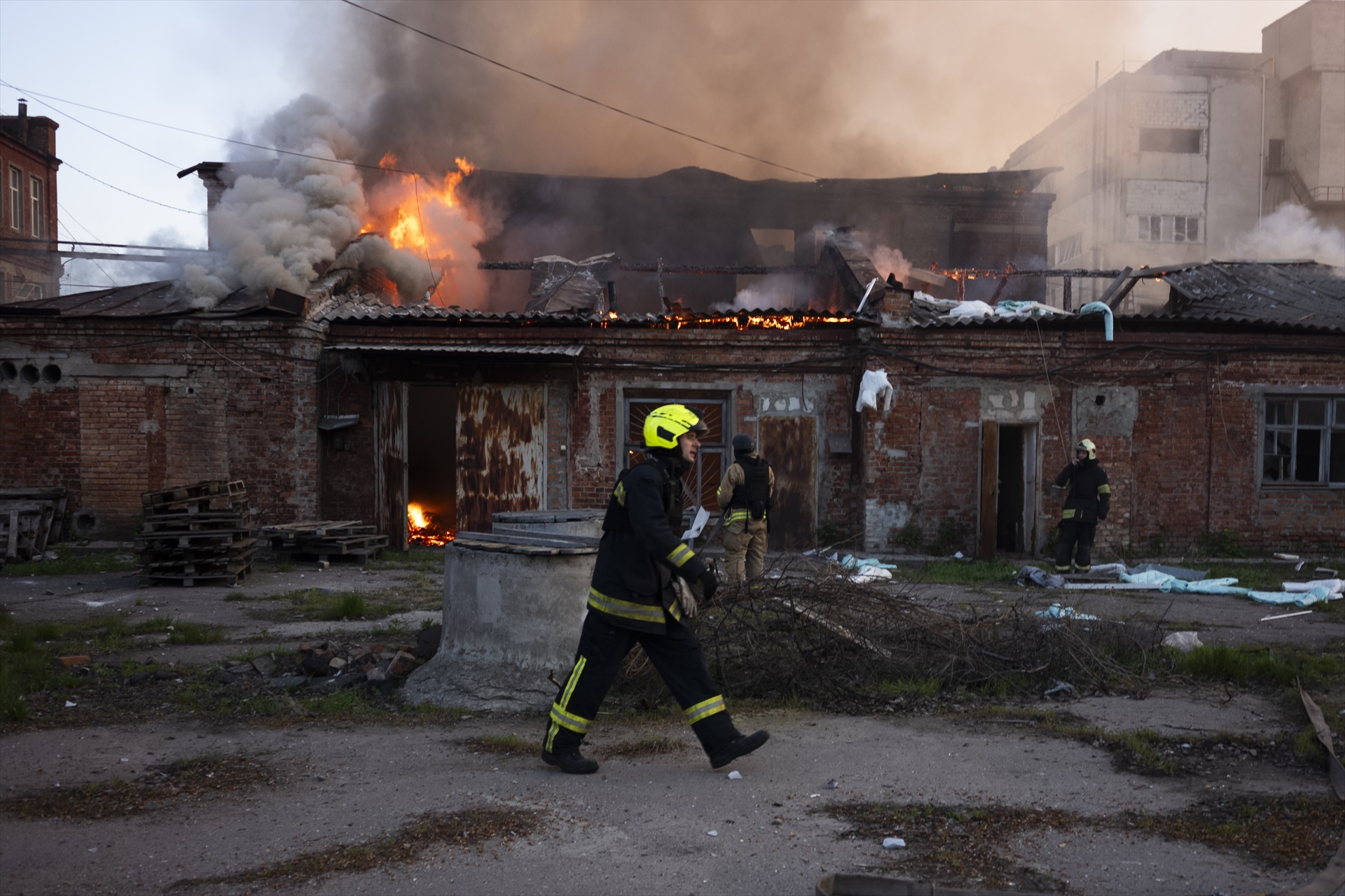 Imagen de archivo de ataque de Rusia contra Ucrania,