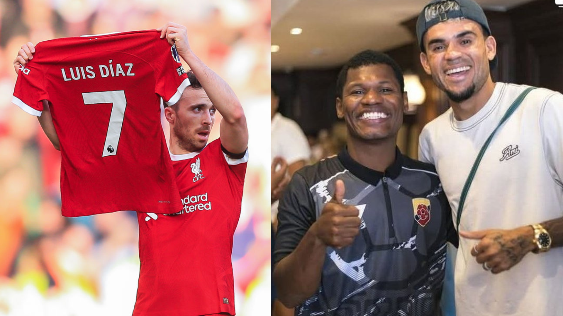 A chuva do partido Louis Diaz foi criticada por seu parceiro Diogo Jota.