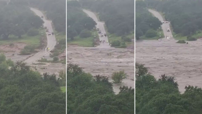 Time lapse que muestra cómo el río Llano en Texas se inundó completamente en solo 10 minutos.