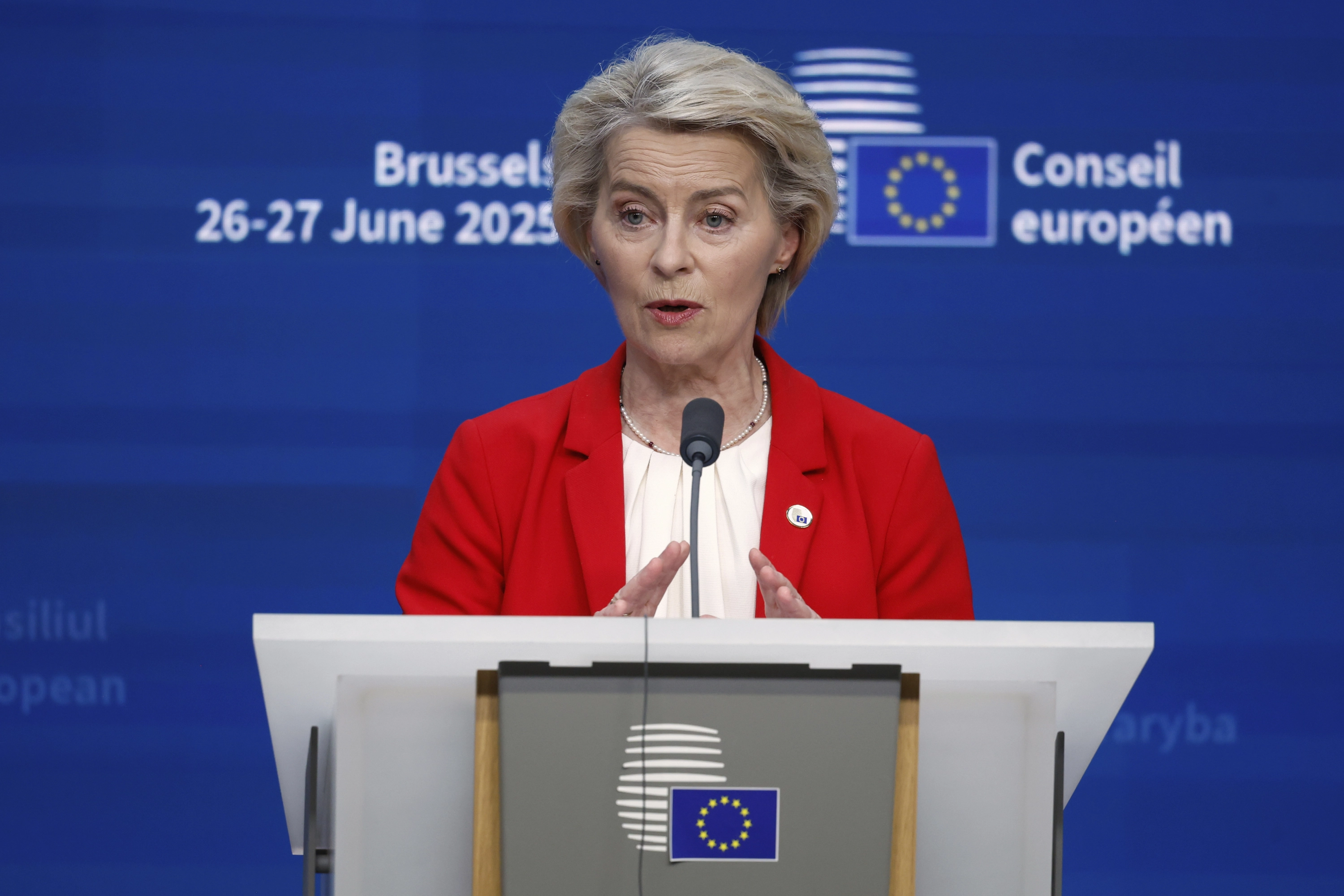 La presidenta de la Comisión Europea, Ursula Von der Leyen