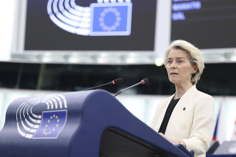 Von der Leyen, en Estrasburgo.