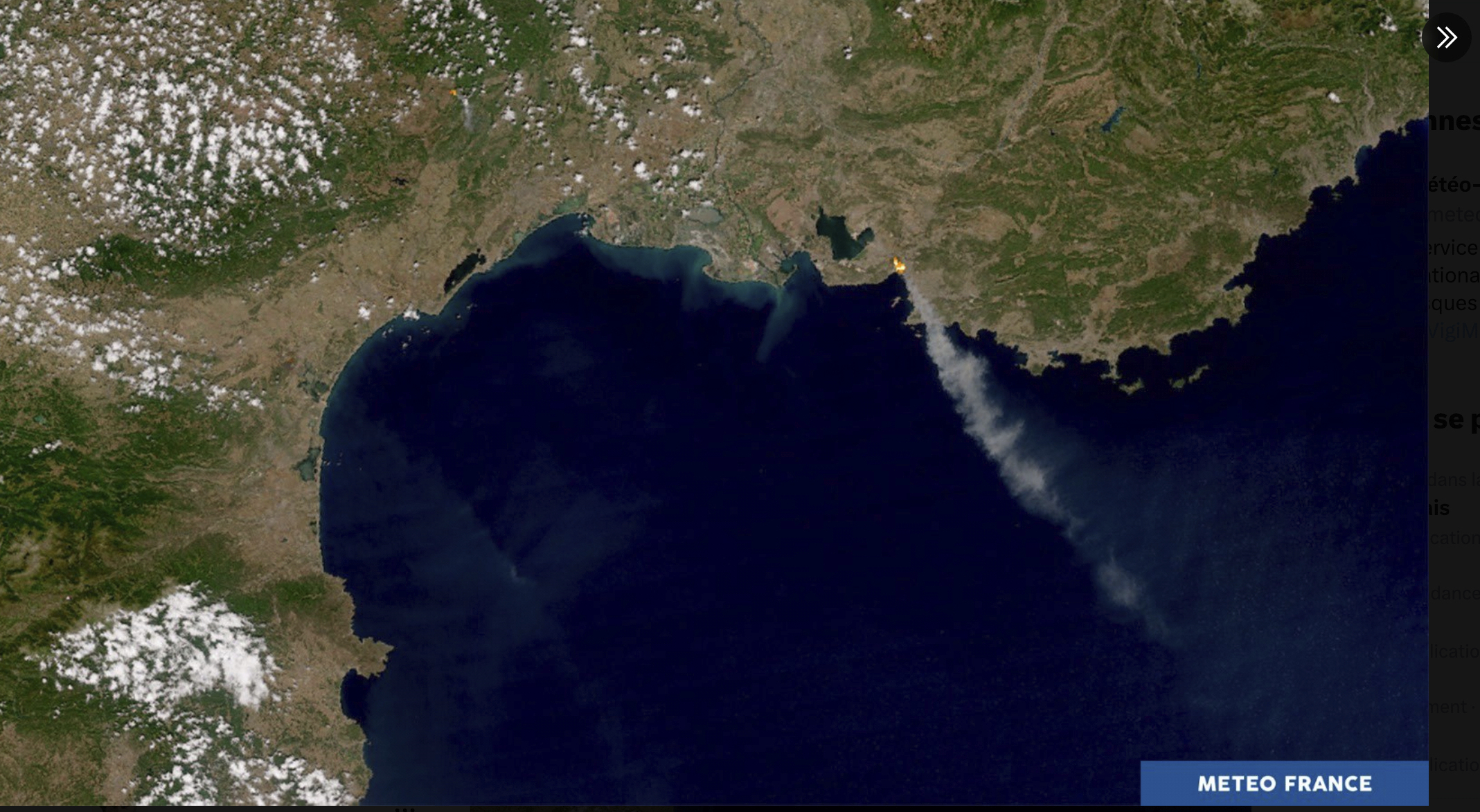El incendio de Marsella, visto desde el espacio.