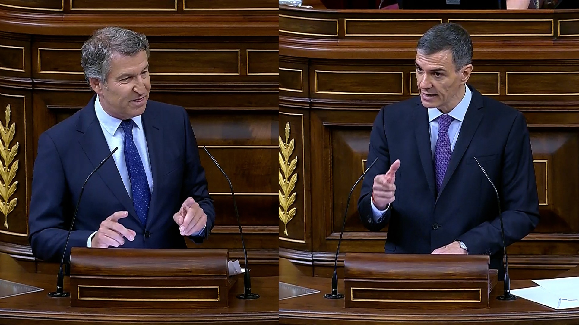 El líder del PP, Alberto Núñez Feijóo, durante una de sus intervenciones en el Congreso este miércoles.