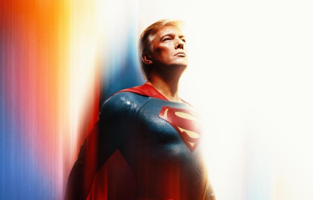 Imagen de Trump como Superman.