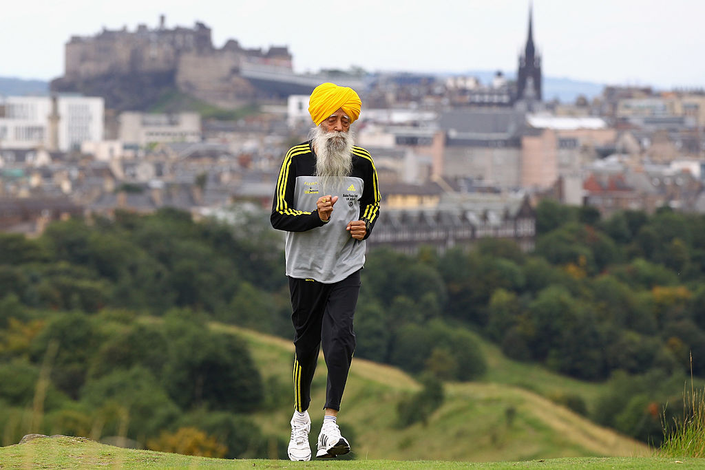 Fauja Singh, el maratoniano más longevo del mundo.