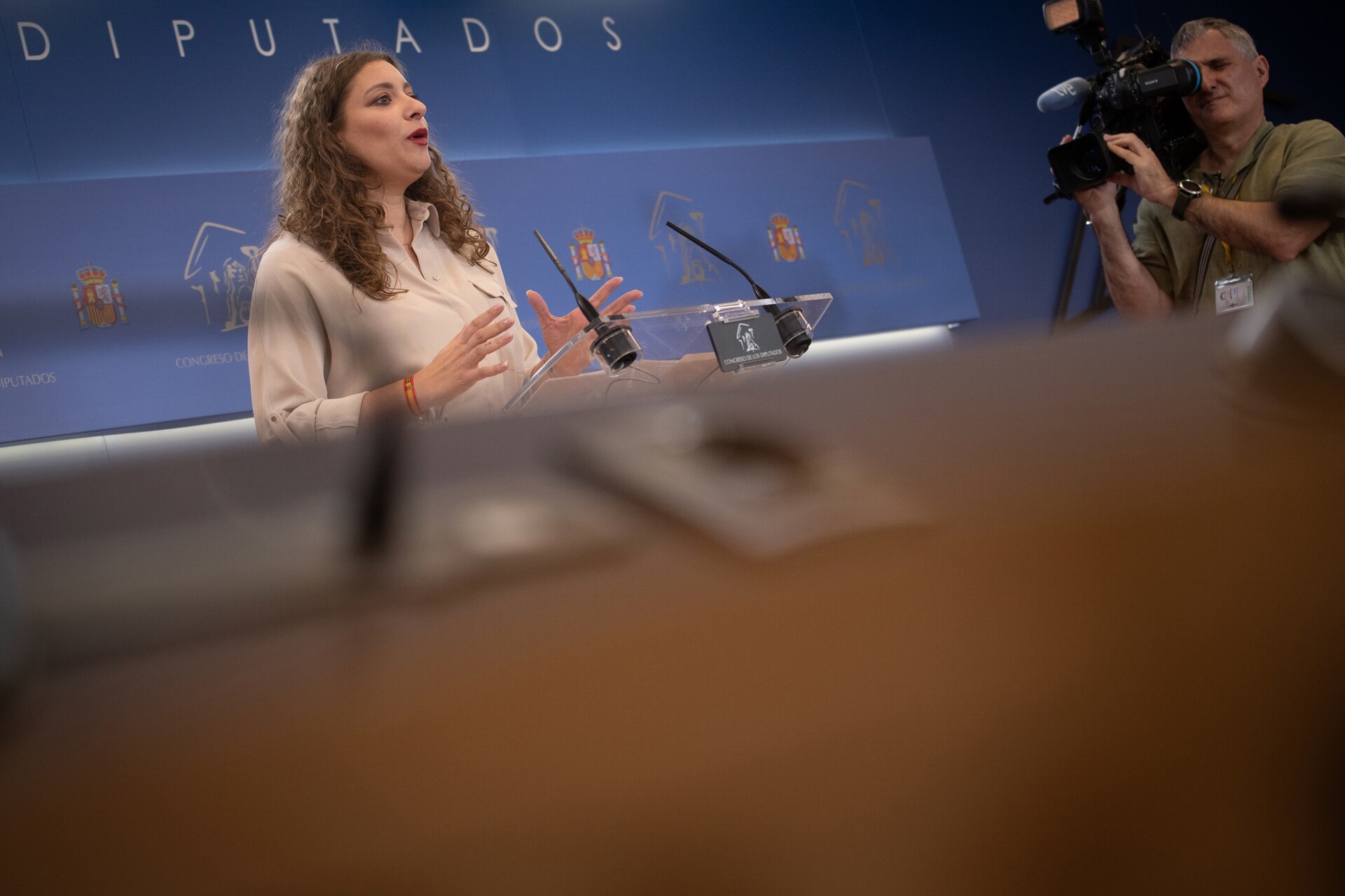 15/07/2025 La portavoz del PP en el Congreso, Ester Muñoz, durante una rueda de prensa en el Congreso de los Diputados, a 15 de julio de 2025, en Madrid (España). POLITICA Fernando Sánchez - Europa Press