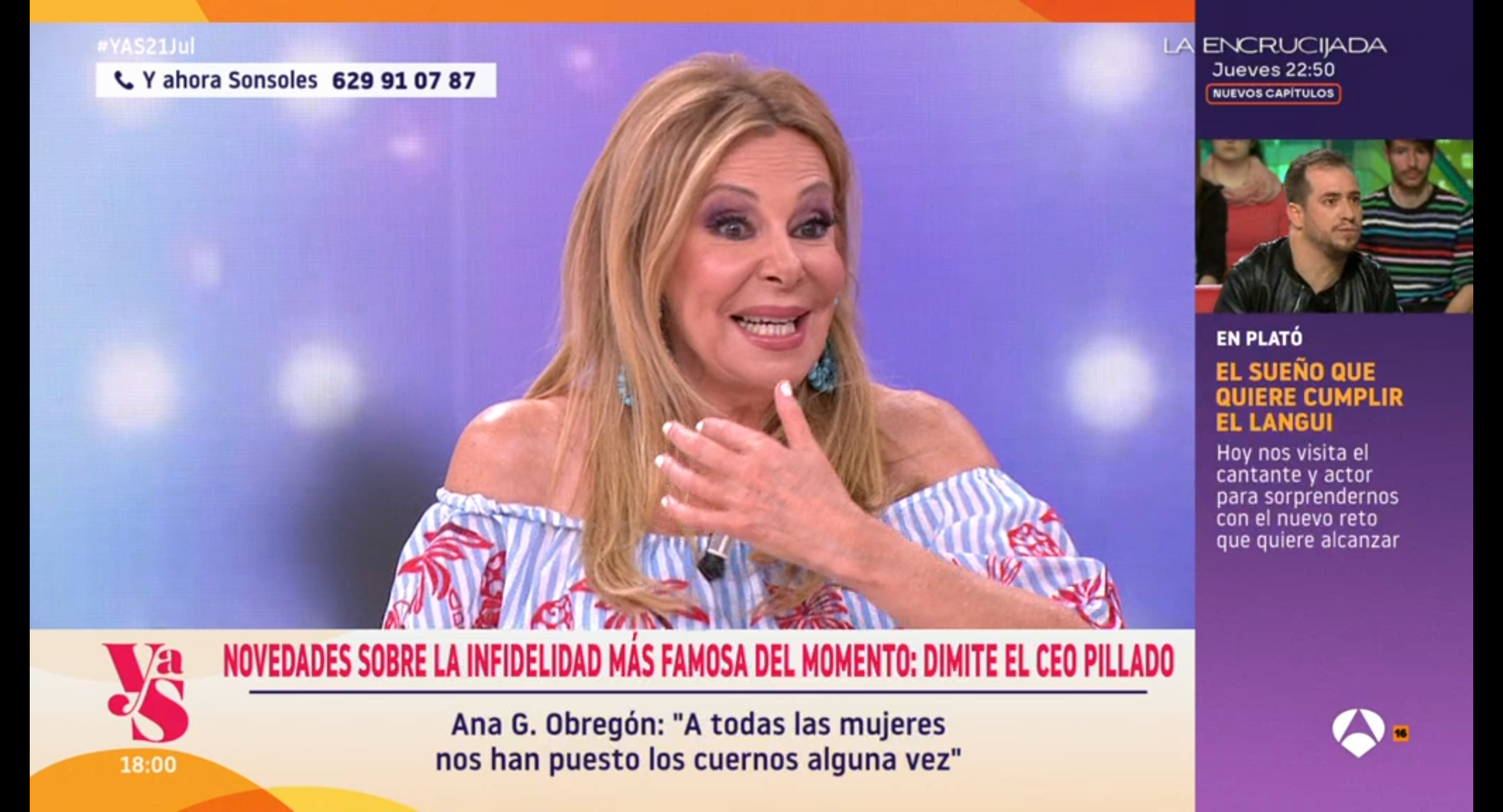 Ana Obregón en 'Y ahora Sonsoles'.