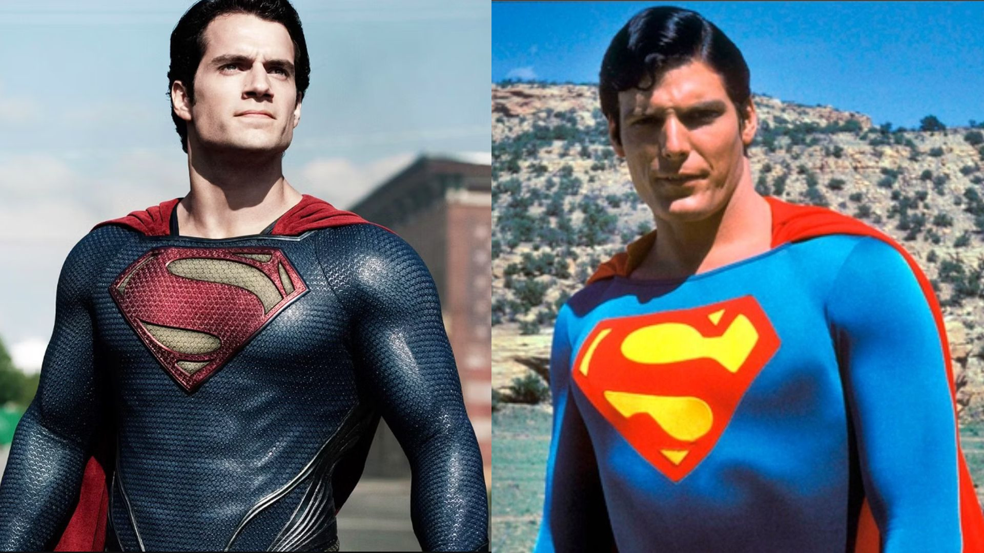 Henry Cavill and Christopher Reeve