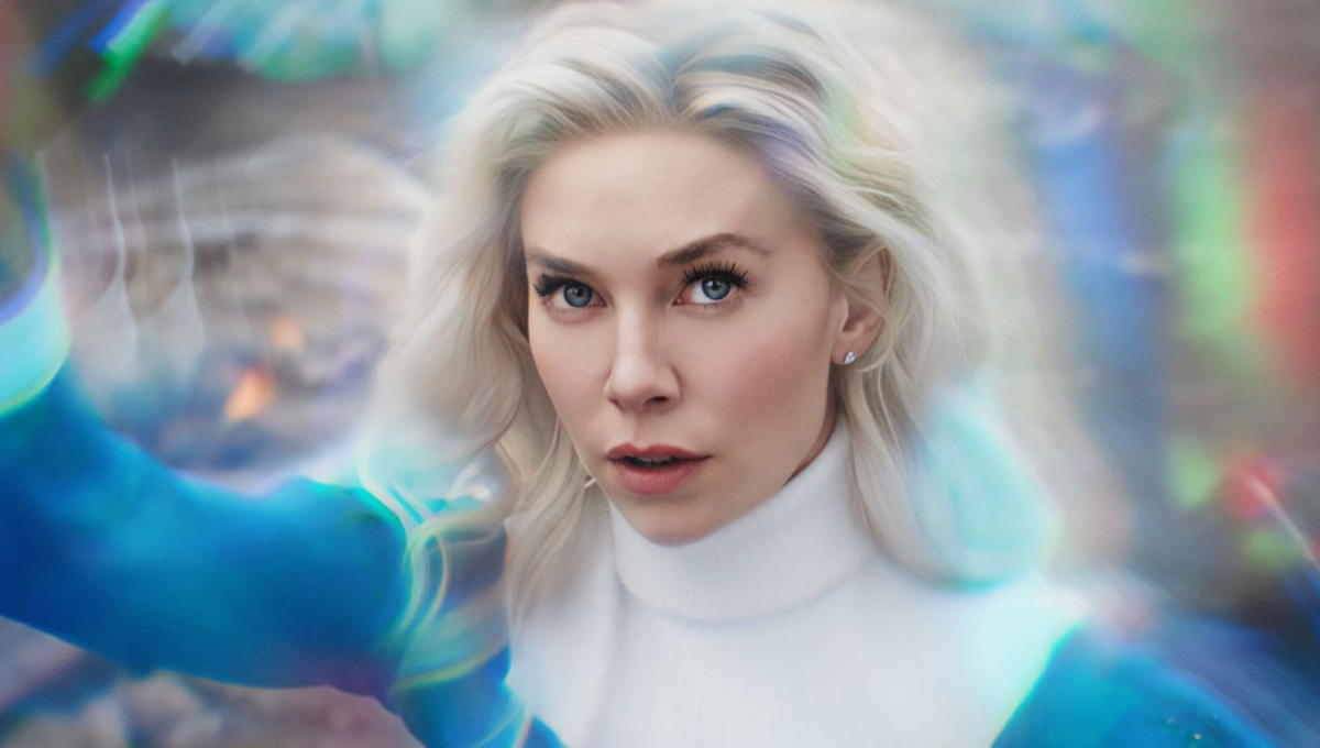 Vanessa Kirby as Sue Storm at the end of 'The Fantastic 4: First Steps'
