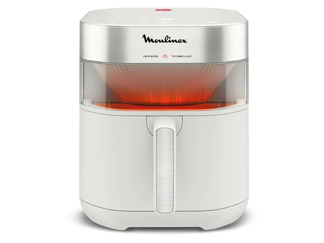 O Easy Fry Infravery 7.5L tem grande capacidade e tecnologia infravermelha: ideal para famílias e peças grandes.