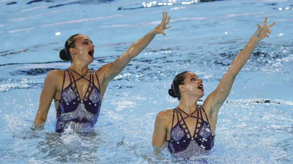 Iris Tió y Lilou Lluis, campeonas del mundo de dúo libre de natación artística