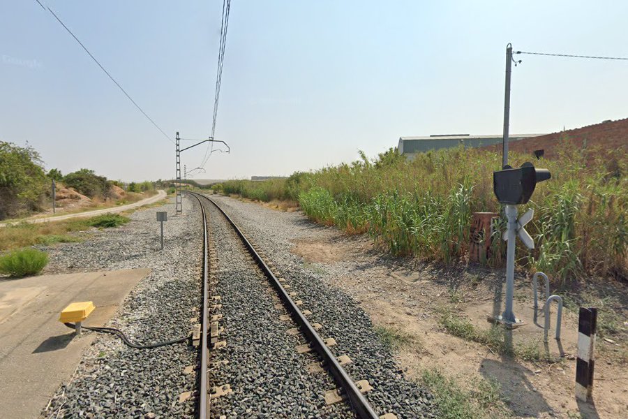 Vías de tren a la altura de Bellpuig