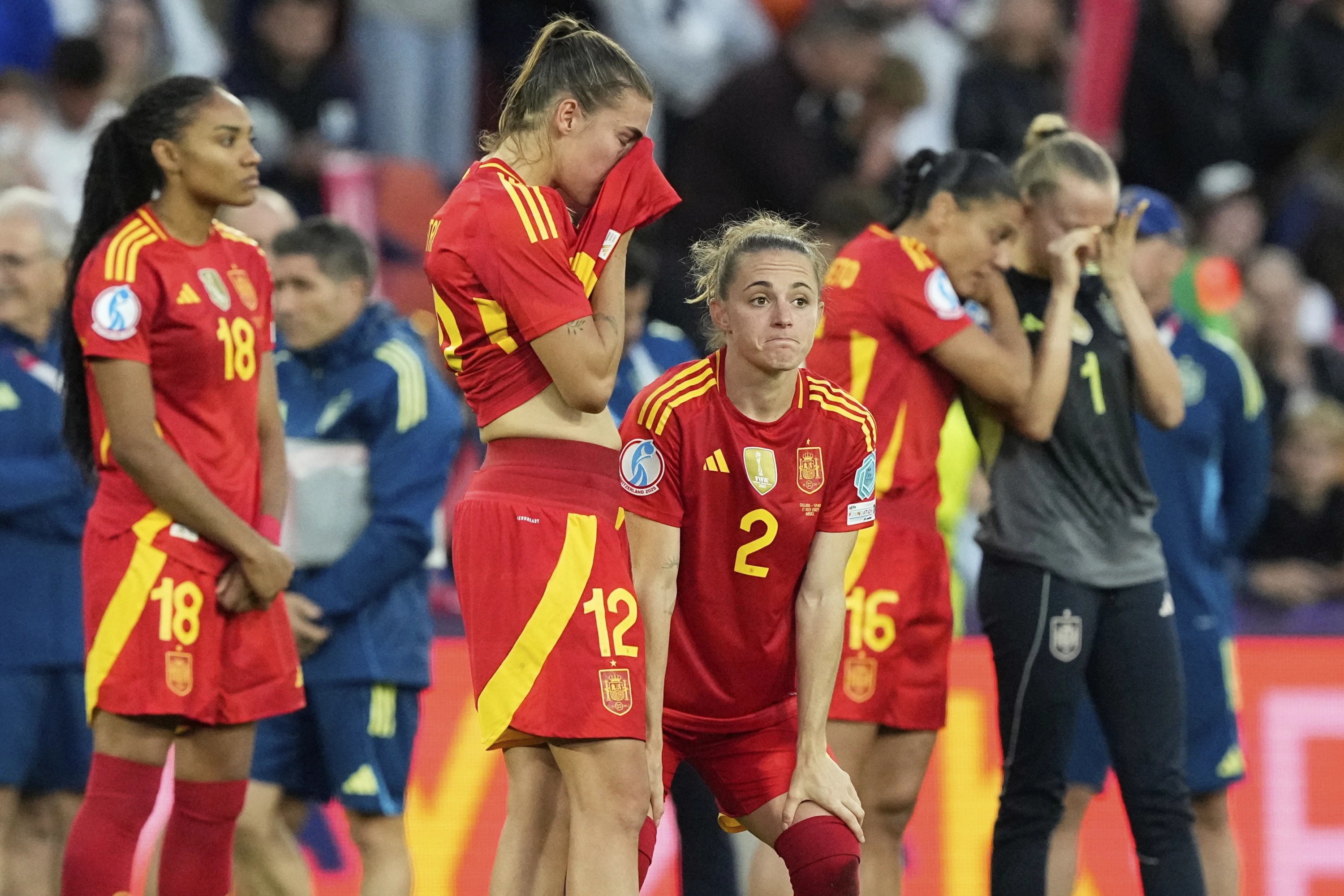 La selección española tras perder la final de la Eurocopa