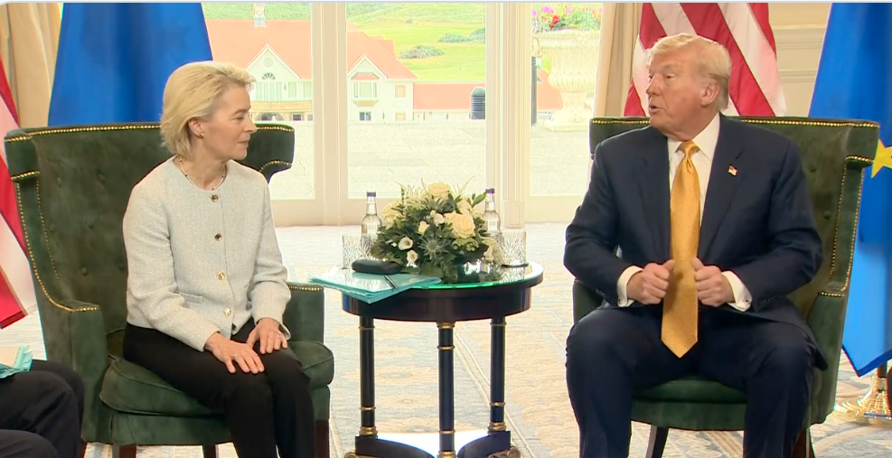 Von der Leyen y Trump, este domingo en Escocia.